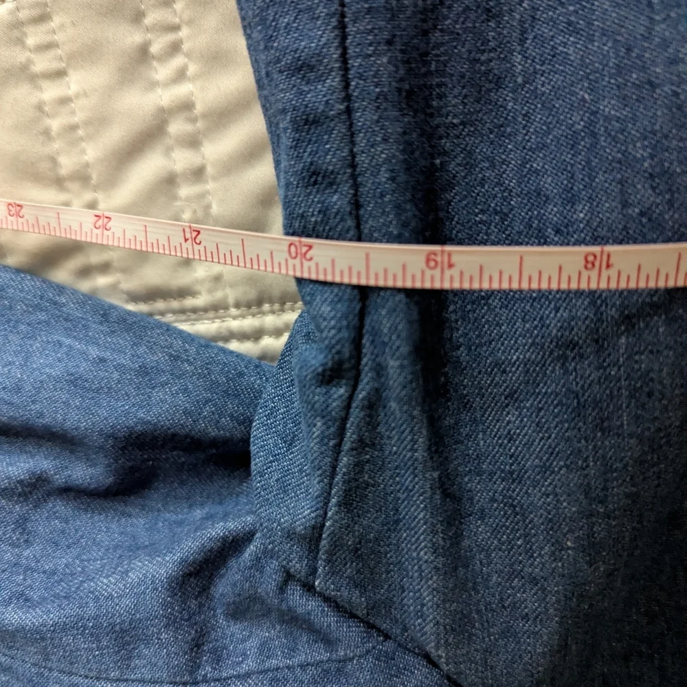 VINTAGE LEE Retro Light Wash Cotton Minimalist Simple Breasted Blazer Size Large - Picture 12 of 16